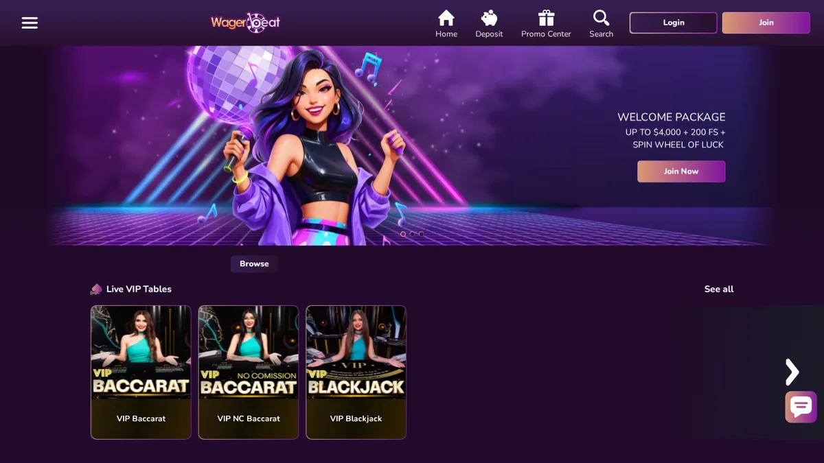 Live Dealer Section